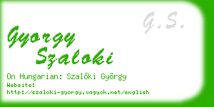 gyorgy szaloki business card
