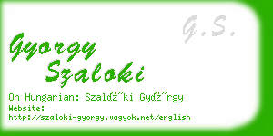 gyorgy szaloki business card